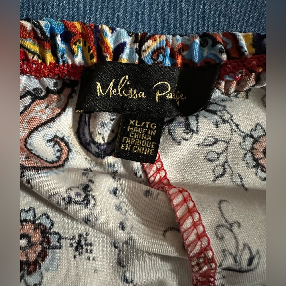 Melissa Paige Multicolor Paisley Pants are a size XL. - Picture 7 of 7